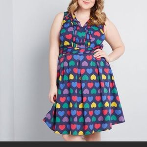 Modcloth Surely Heart Dress Vday